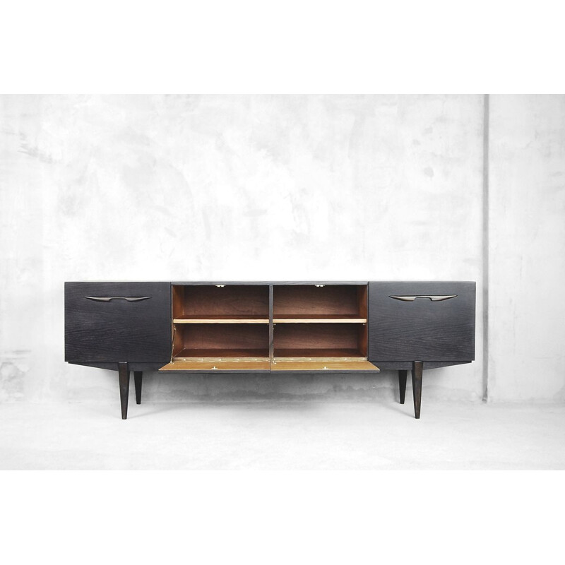 Vintage minimalist sideboard in black ashwood