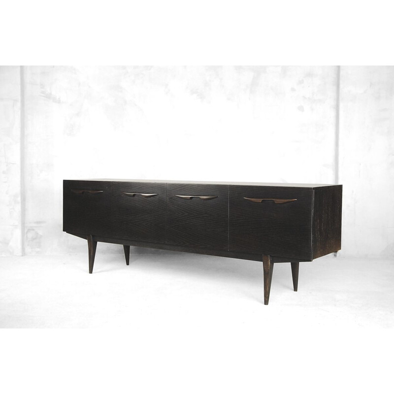 Vintage minimalist sideboard in black ashwood