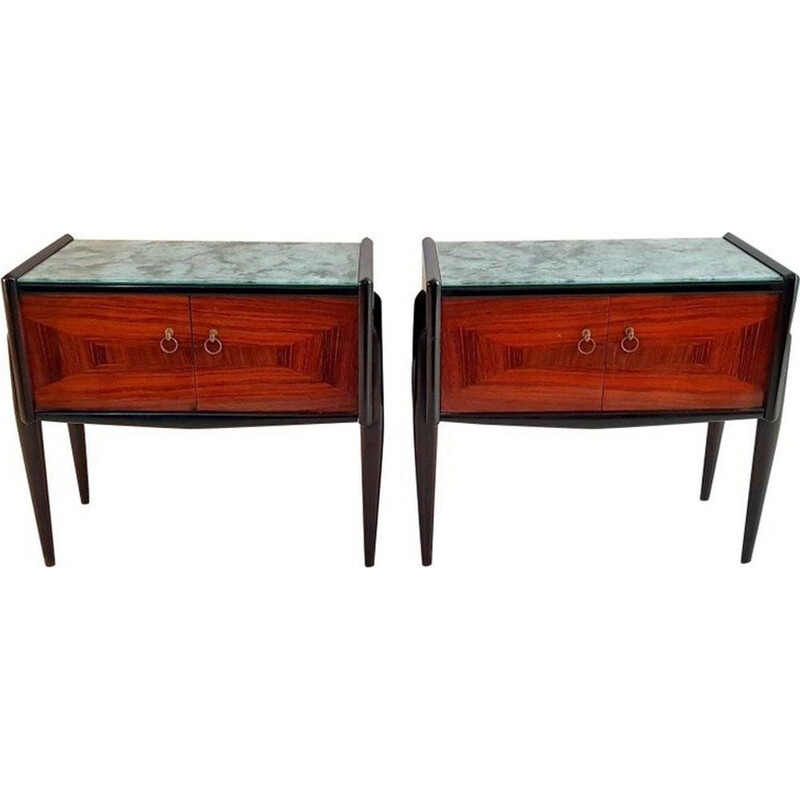 Vintage modern set of 2 nightstands Italy