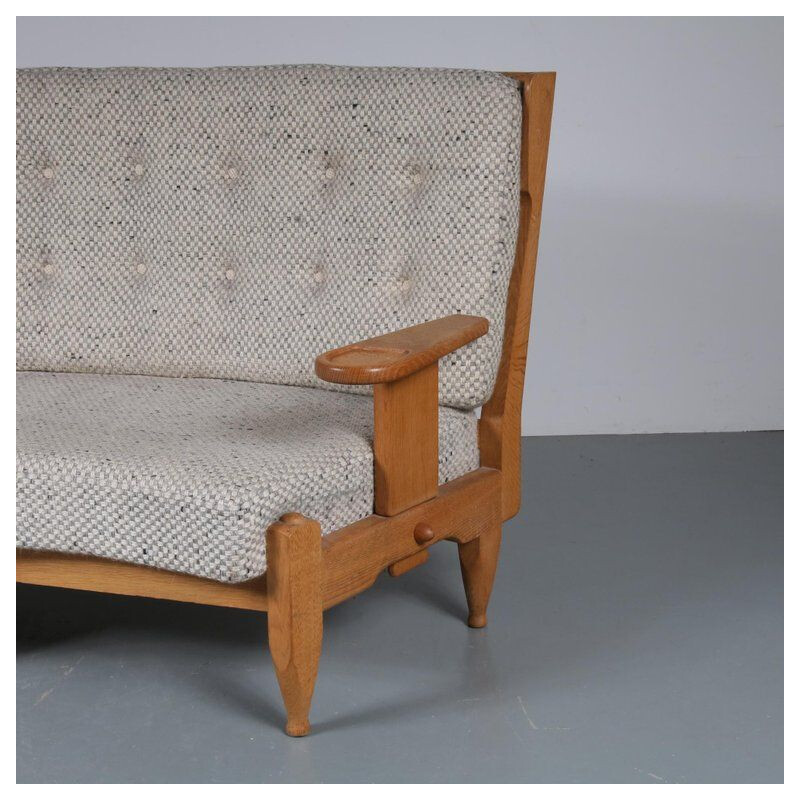 Vintage Corner Sofa Guillerme et Chambron, France, 1940