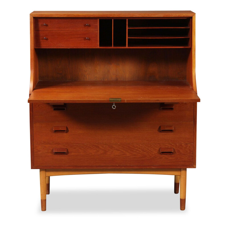 Vintage Danish secretary in teak by Børge Mogensen for Søborg Møbelfabrik,1960