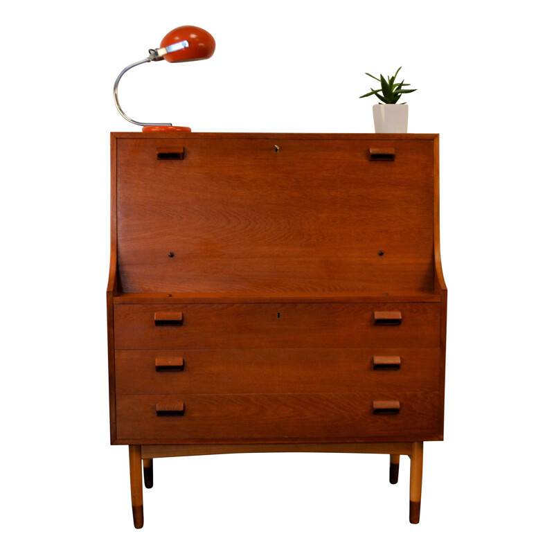 Vintage Danish secretary in teak by Børge Mogensen for Søborg Møbelfabrik,1960