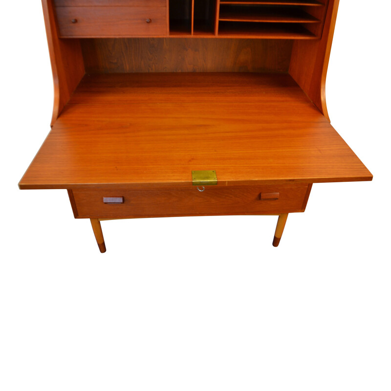 Vintage Danish secretary in teak by Børge Mogensen for Søborg Møbelfabrik,1960