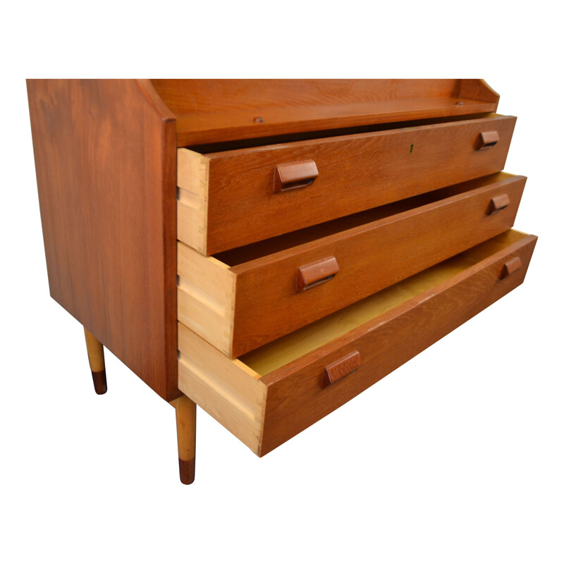 Vintage Danish secretary in teak by Børge Mogensen for Søborg Møbelfabrik,1960