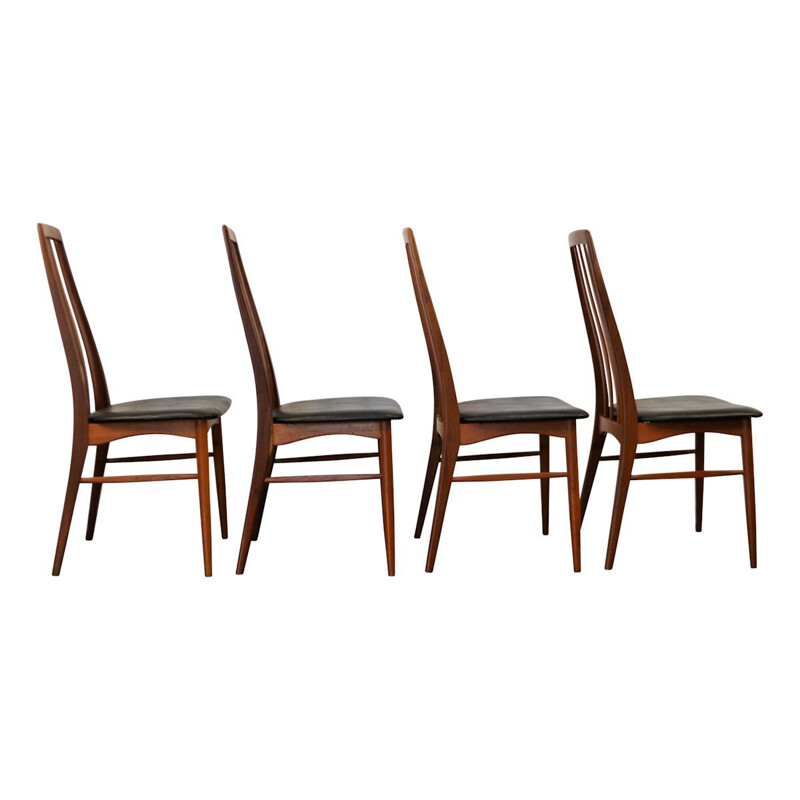 Ensemble de 4 chaises à repas en teck par Niels Koefoed pour Koefoed Hornslet,1960 