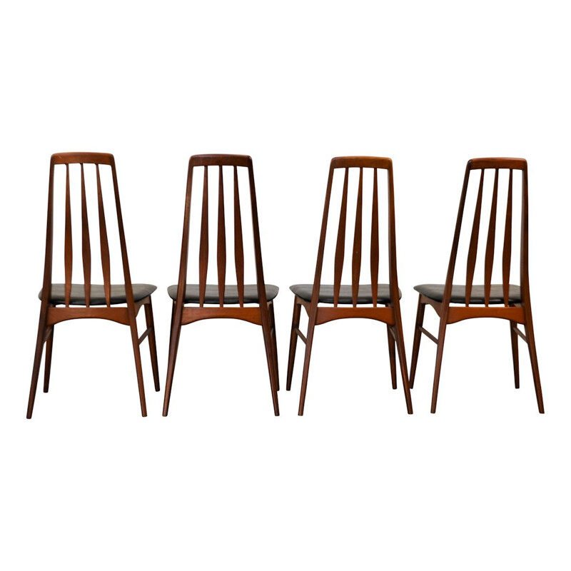 Ensemble de 4 chaises à repas en teck par Niels Koefoed pour Koefoed Hornslet,1960 