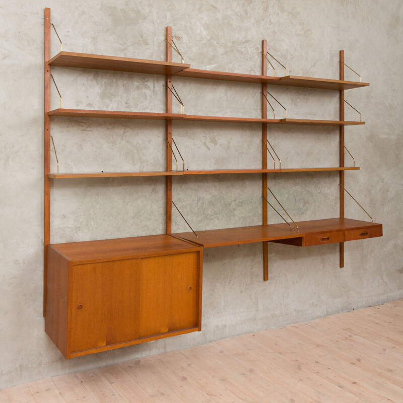 Vintage wall unit with a desk system by Poul Cadovius,1960