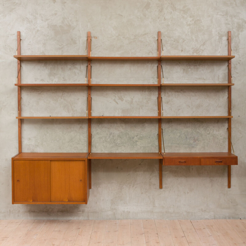 Vintage wall unit with a desk system by Poul Cadovius,1960