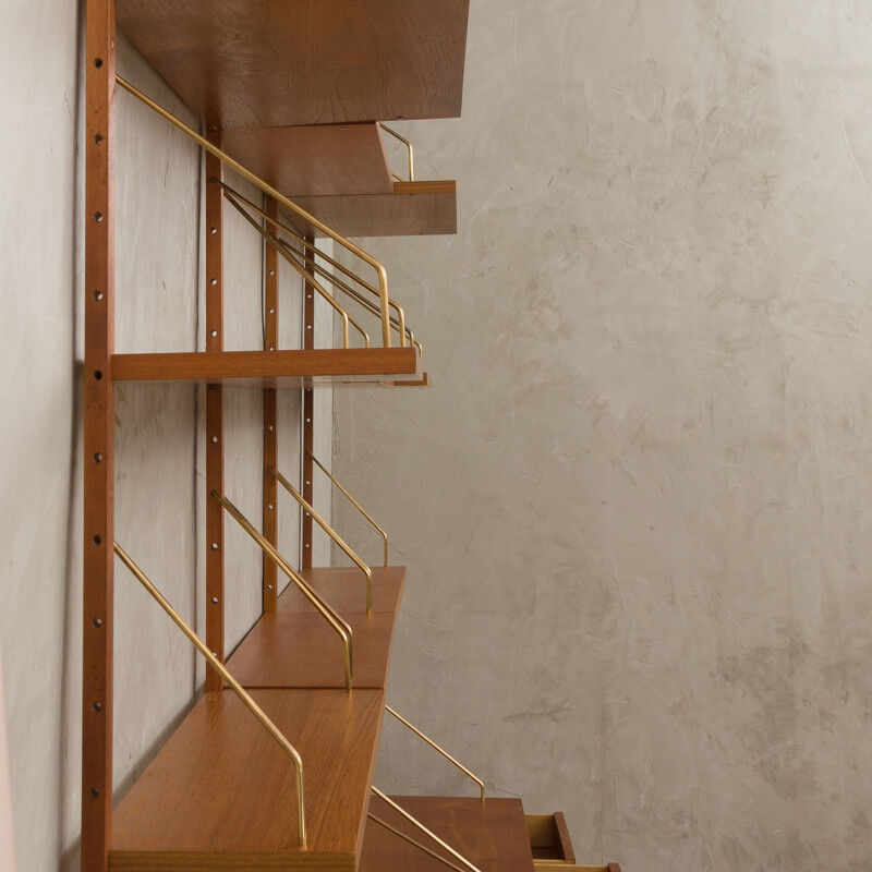 Vintage wall unit with a desk system by Poul Cadovius,1960