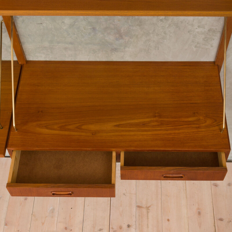 Vintage wall unit with a desk system by Poul Cadovius,1960