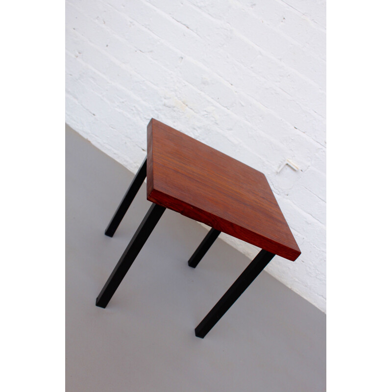 Table d'appoint vintage scandinave en teck 1960