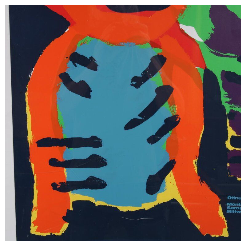 Vintage silkscreen de Karel Appel para o Rheinisches Landesmuseum Bonn, 1979