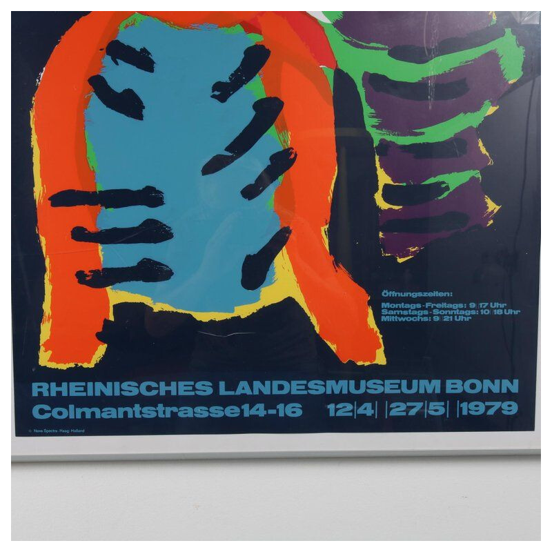 Vintage screen print by Karel Appel for the Rheinisches Landesmuseum Bonn, 1979