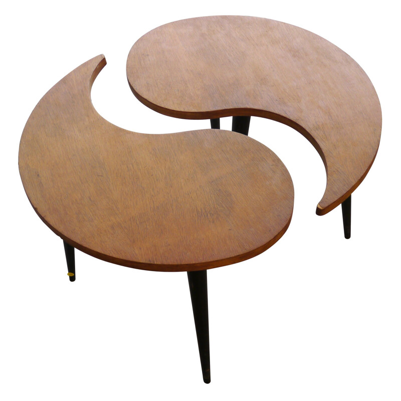 Table basse vintage "ying yang" - années 50