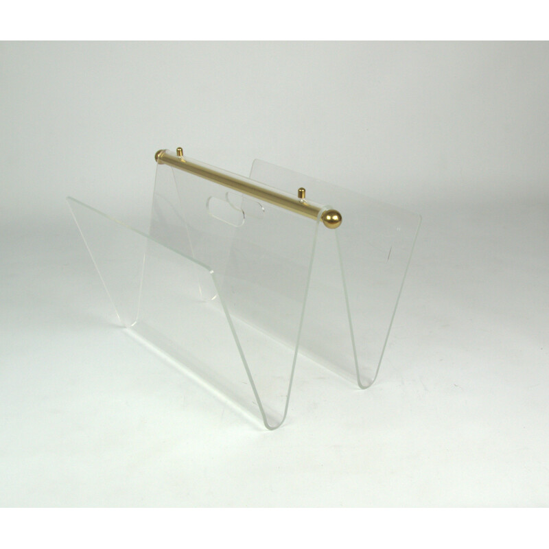 Vintage magazine rack in Plexiglas 1970 