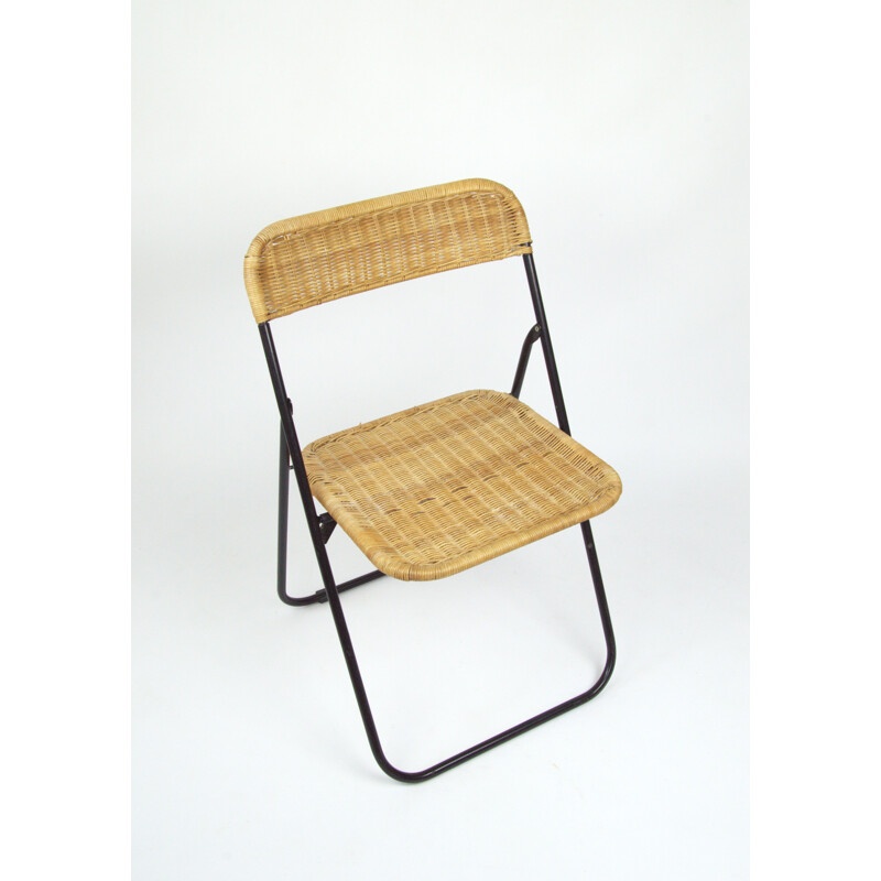 Vintage rieten stoel, 1970
