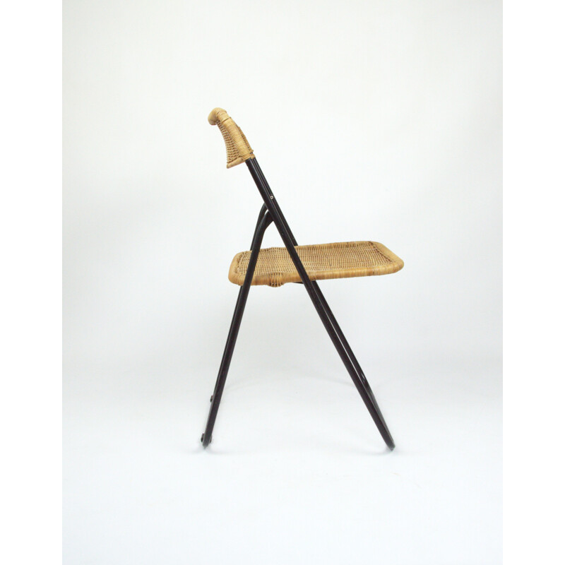 Vintage-Stuhl aus Korbgeflecht, 1970