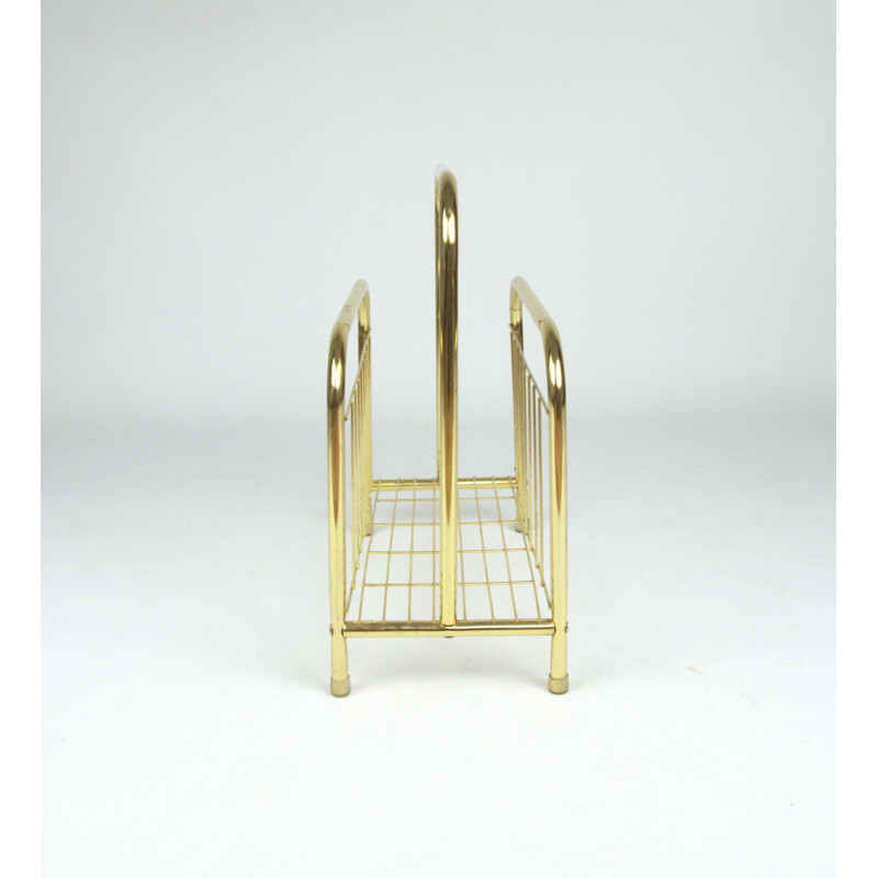 Vintage golden magazine rack 1970