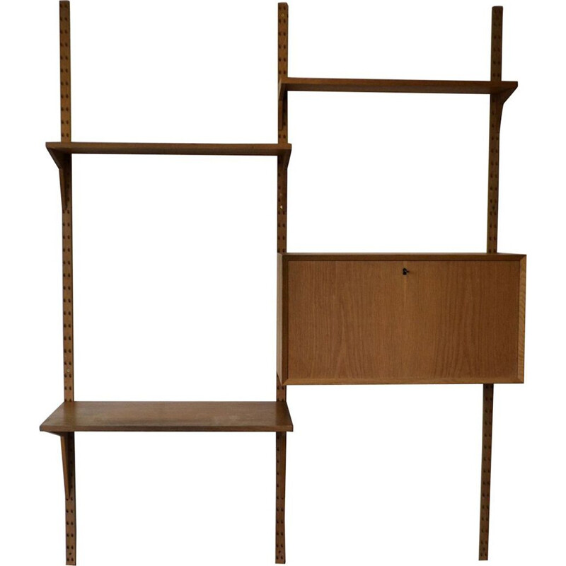 Vintage modular wall-unit in oak by Poul Cadovius for Cado,1960