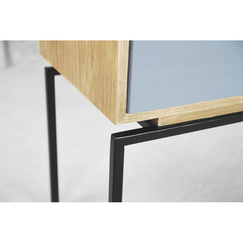 Vintage modernist minimalism Scandinavian oak console