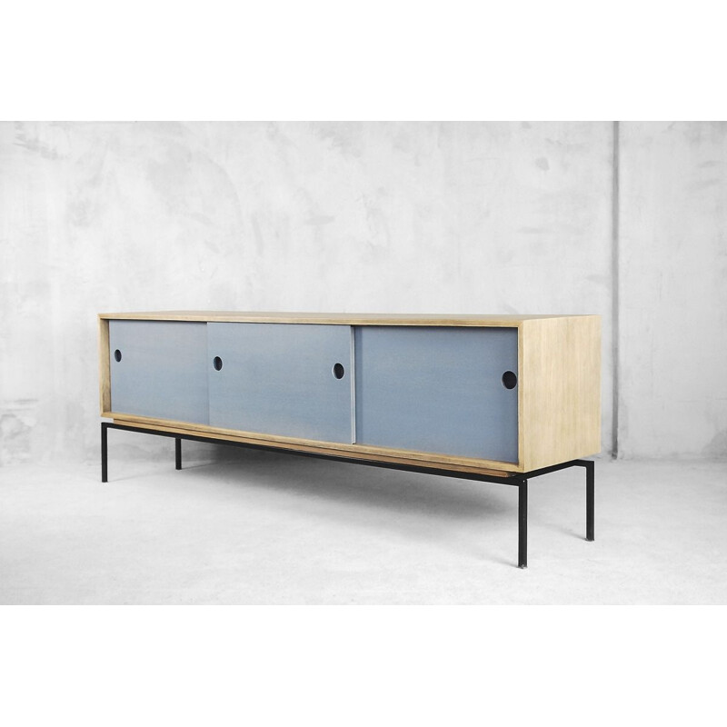 Vintage modernist minimalism Scandinavian oak sideboard