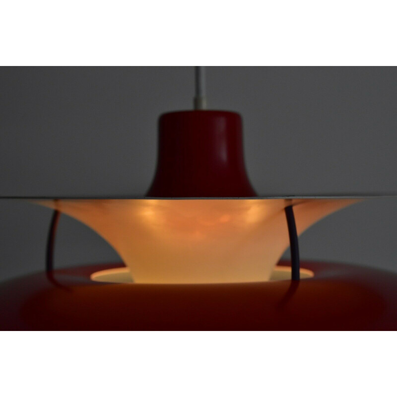 Vintage hanging lamp red PH5 by Poul Henningsen for Louis Poulsen Denmark