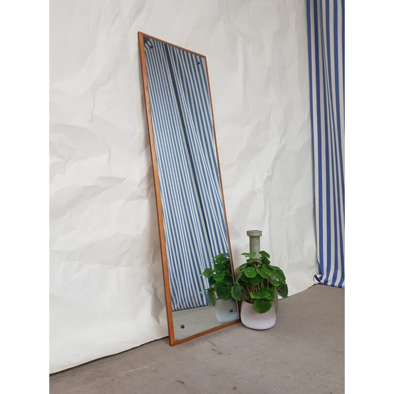 Vintage standing mirror Denmark mid-century 1960s