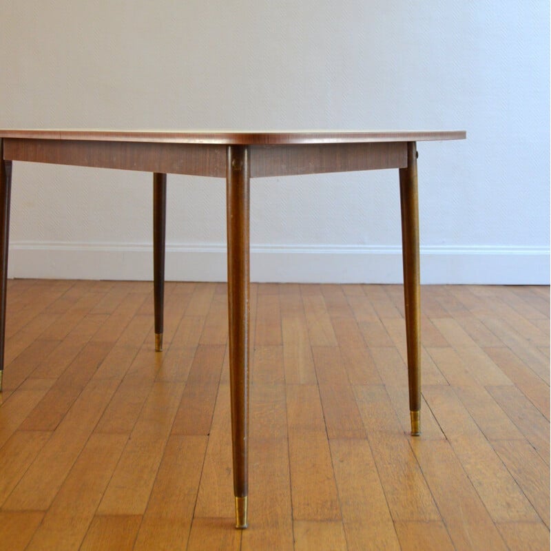Vintage side table mid-low in wood and formica 