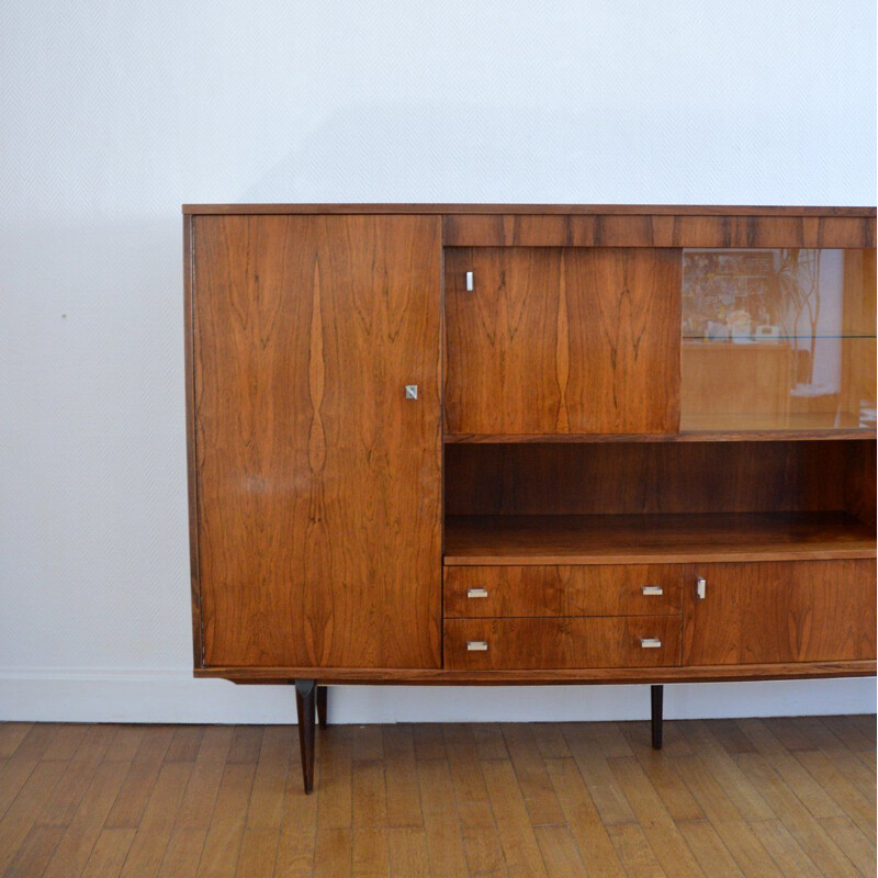 Vintage sideboard in rosewood by Oswald Vermaercke for V-Form 1960s