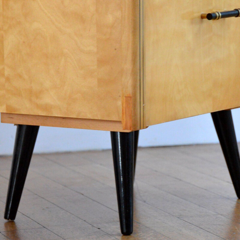 Pair of vintage wooden night stands 1950s