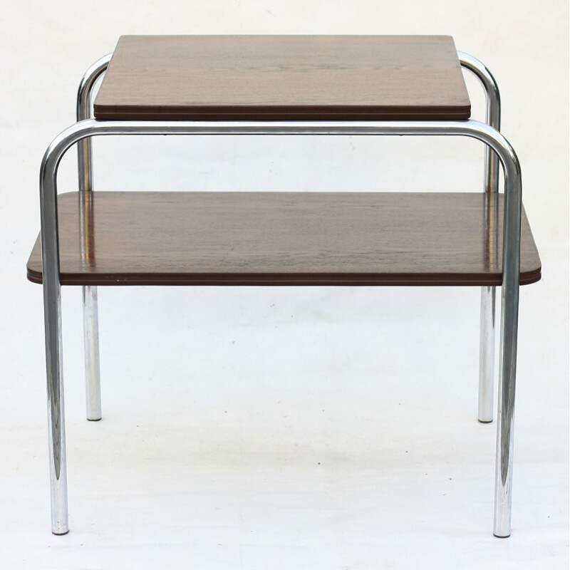 Vintage side table in tubular steel by Kovona