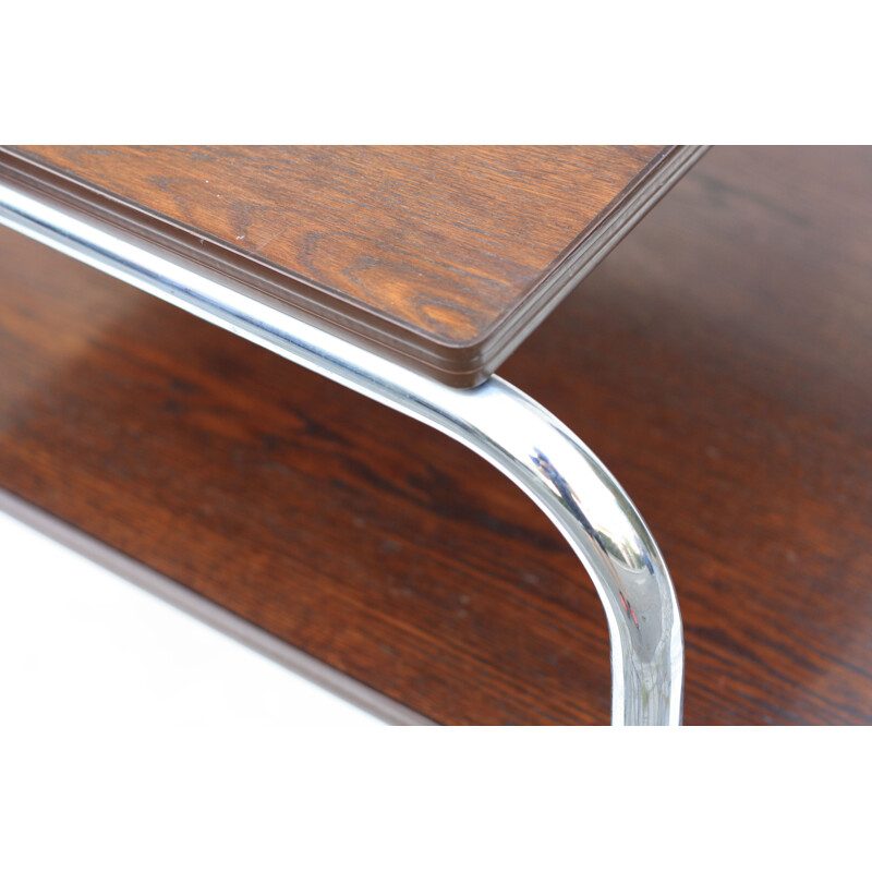 Table d'appoint vintage en acier tubulaire par Kovona