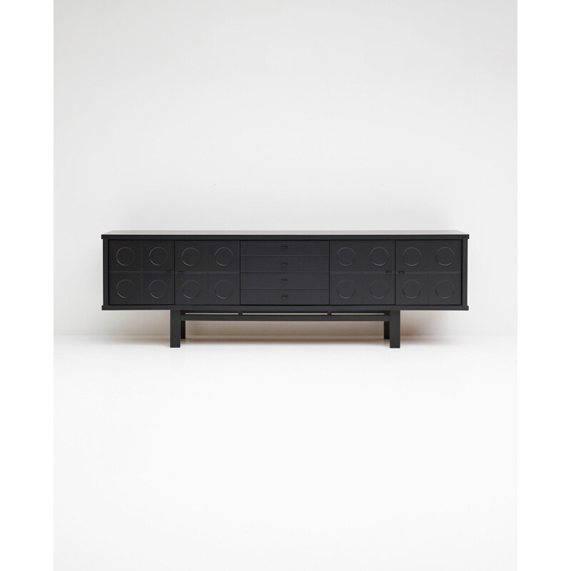 Vintage sideboard in black oak from the 70s