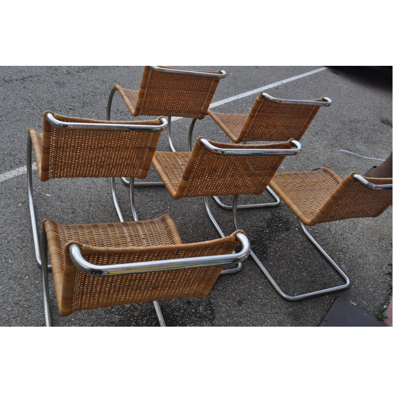 Ensemble de 8 chaises Knoll, MIES VAN DER ROHE - 1980