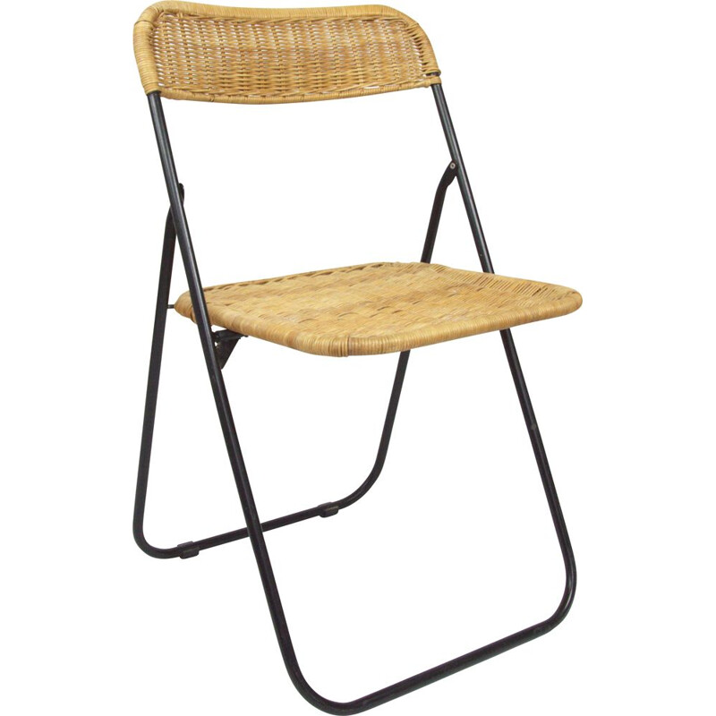 Vintage rieten stoel, 1970