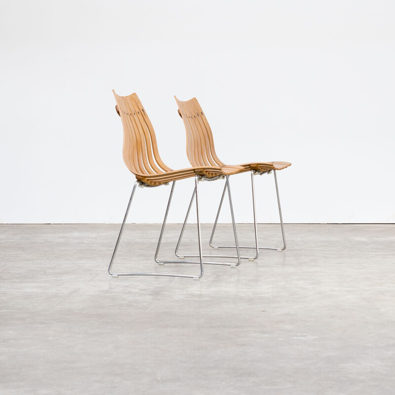 Ensemble de 2 chaises vintage Scandia par Hans Brattrud pour Hove Möbler années 1950