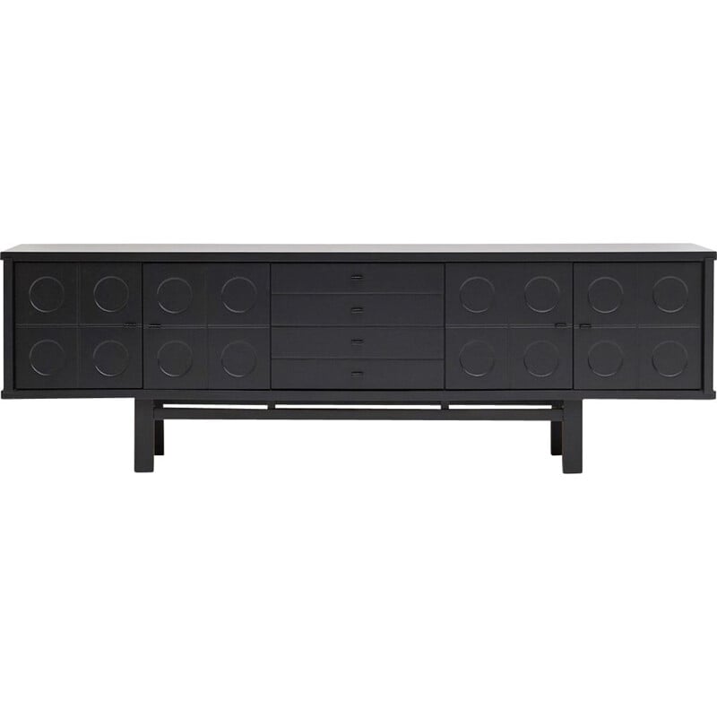 Vintage sideboard in black oak from the 70s