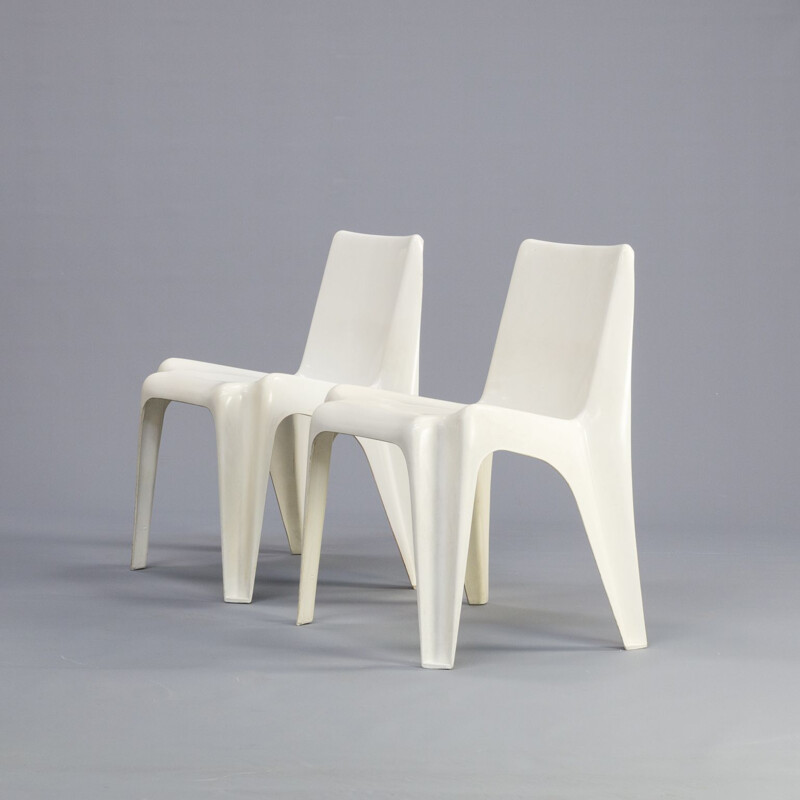 Pair of white BA1171 chairs by Helmut Bätzner