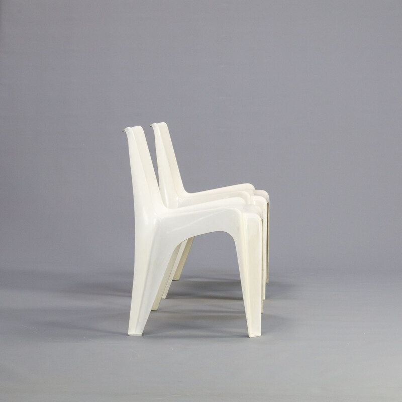 Pair of white BA1171 chairs by Helmut Bätzner