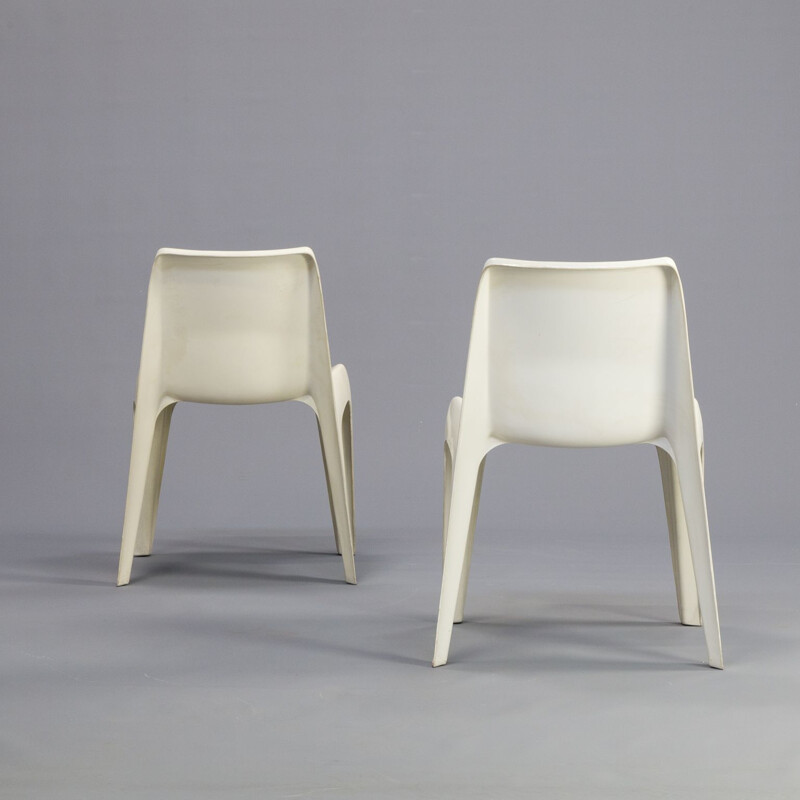 Pair of white BA1171 chairs by Helmut Bätzner