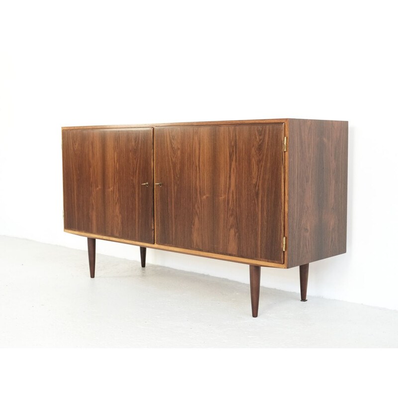 Vintage sideboard with 2 doors in rosewood by Hundevad 1960s