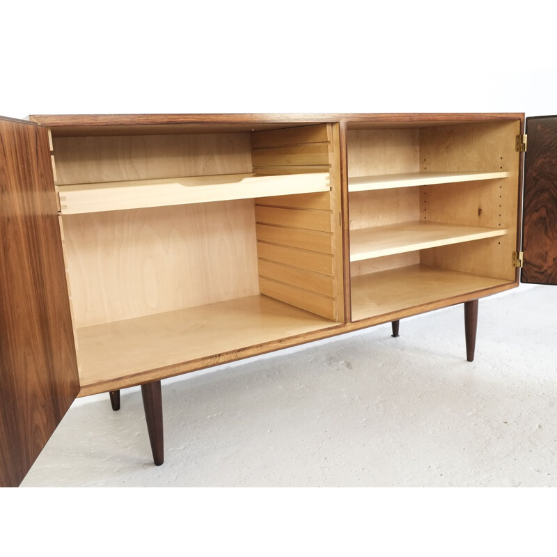 Vintage sideboard with 2 doors in rosewood by Hundevad 1960s