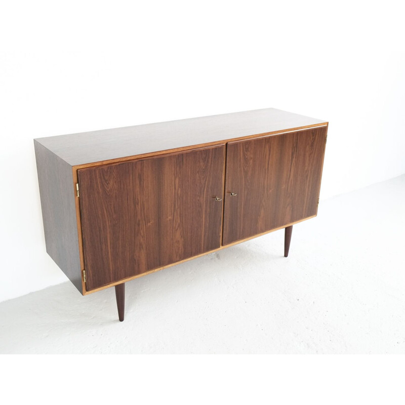 Vintage sideboard with 2 doors in rosewood by Hundevad 1960s