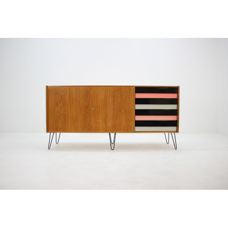 Vintage chest of drawers in oak by Jiří Jiroutek, 1960s