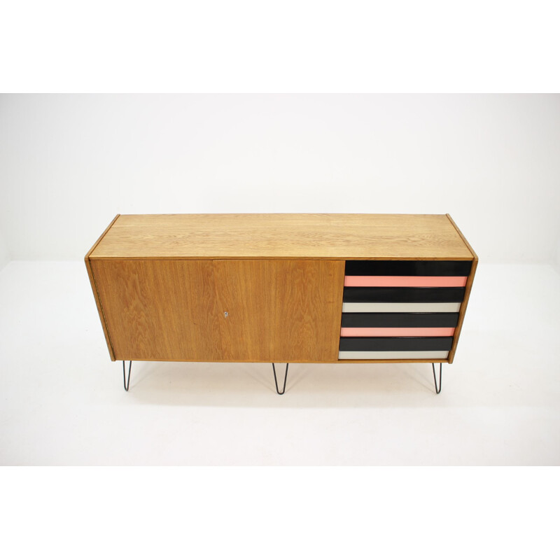 Vintage chest of drawers in oak by Jiří Jiroutek, 1960s