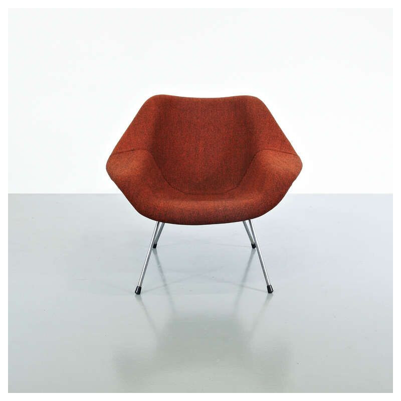 Vintage red armchair by Jupp Ernst 1950