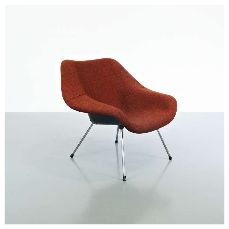 Vintage red armchair by Jupp Ernst 1950