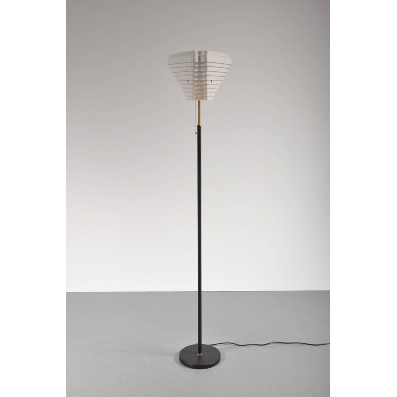 Vintage Floor Lamp by Alvar Aalto for Valaistustyö 1956 Finland