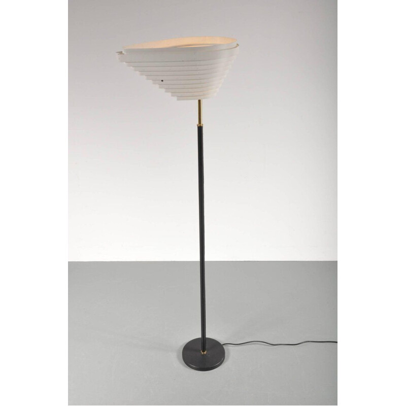 Vintage Floor Lamp by Alvar Aalto for Valaistustyö 1956 Finland