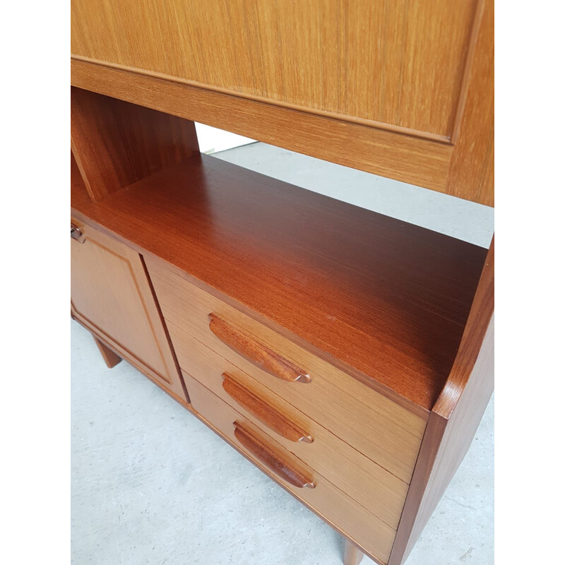 Vintage wall bookcase in teak by Stonehill